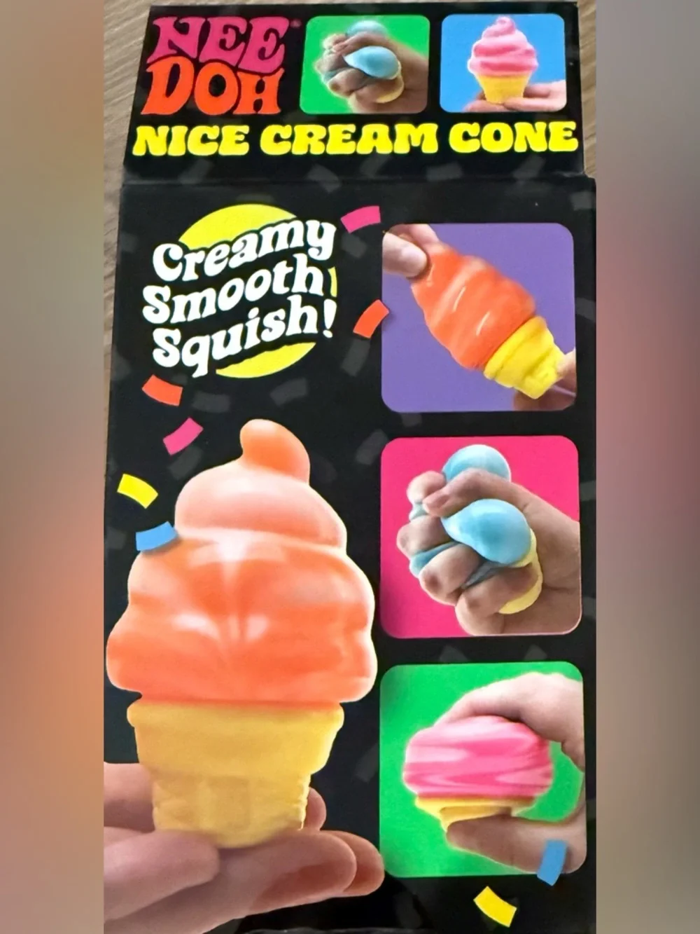 SCHYLLING NEEDOH Blue Nice Cream Cone Squishy Toy TRENDING EVERYWHERE New In Box